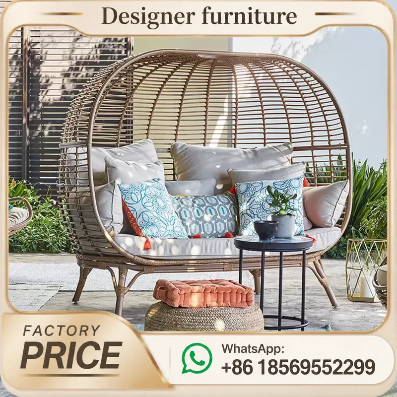 Outdoor Furniture Bali Style - Polyrattan Outdoor-Tagesbett UV-Beständig für Schwimmbad, Restaurant,