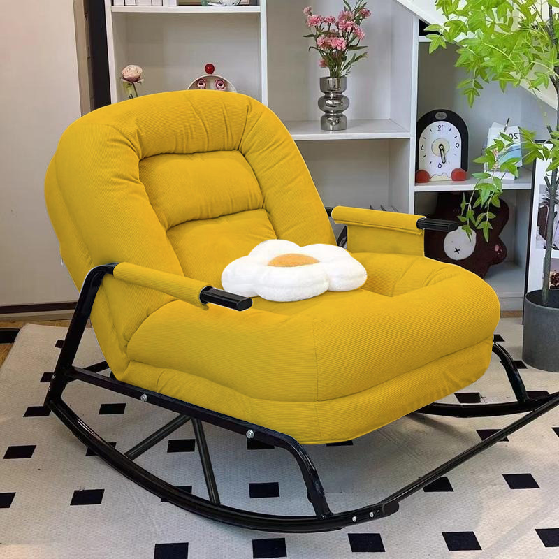 Outdoor Furniture Bali Style - Leichter Luxus-Schaukelstuhl, Sofa-Loungesessel, Outdoor-Freizeitschaukelstuhl, dicker Sofasessel,