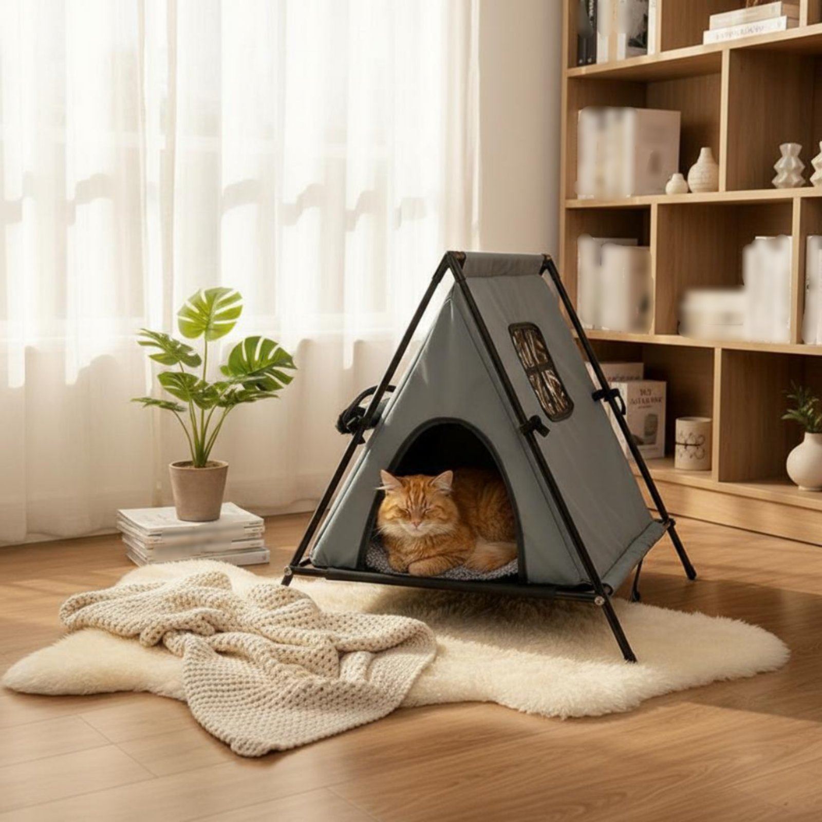 Outdoor Furniture Year Round - Ganzjährig Nutzbares Tragbares Katzenhaus, Haustier-Möbel mit