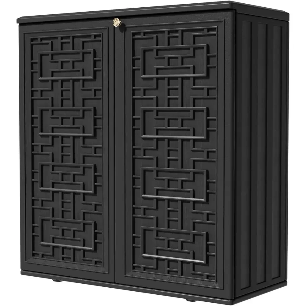 Outdoor Furniture With Storage - Wetterfester Harz-Aufbewahrungsschrank für den Außenbereich, 62