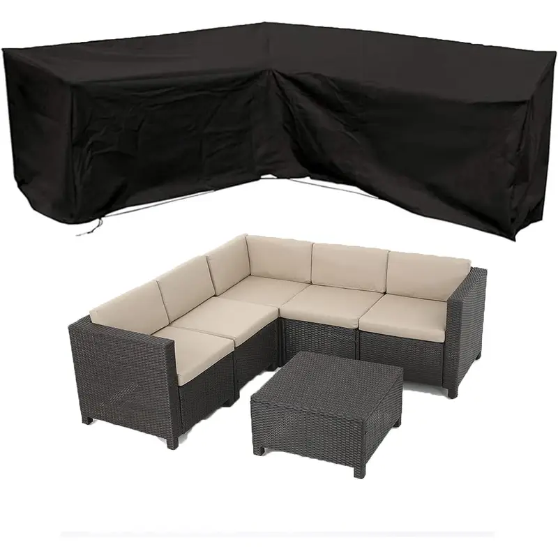 Outdoor Furniture Near Me - Anti-UV L-förmige Outdoor-Sofa-Abdeckung Wasserdicht Winddicht Langlebiger
