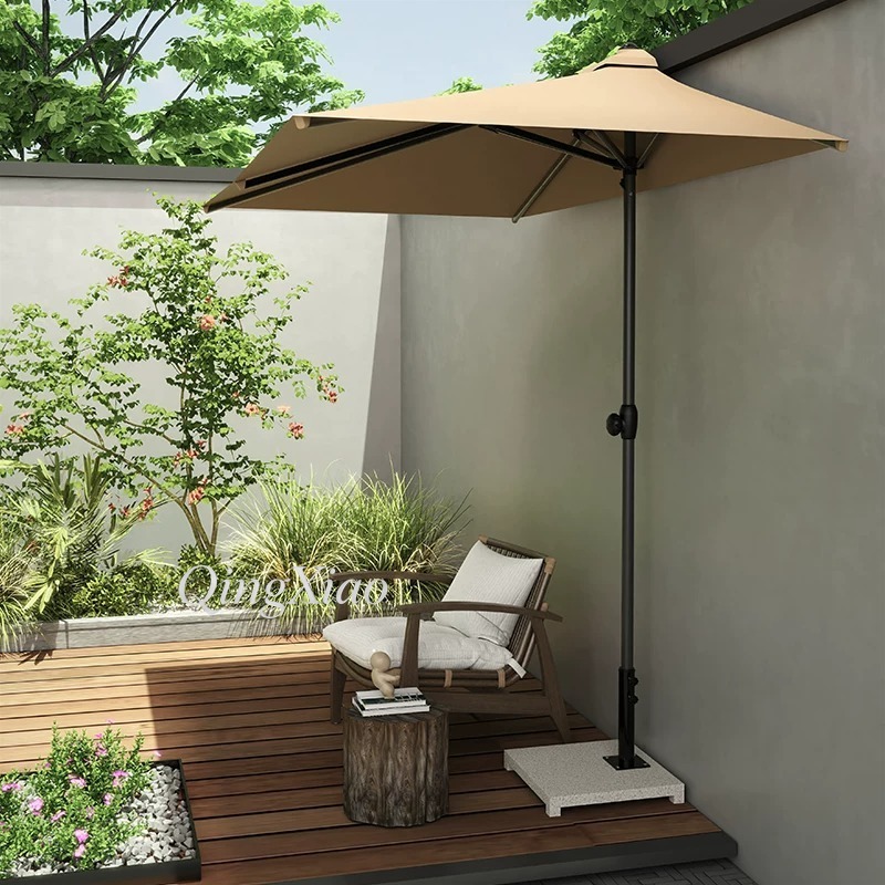 Outdoor Furniture Store - Outdoor Seitenwand-Sonnenschirm Wasserdicht UV-Schutz Quadratischer Halbschirm