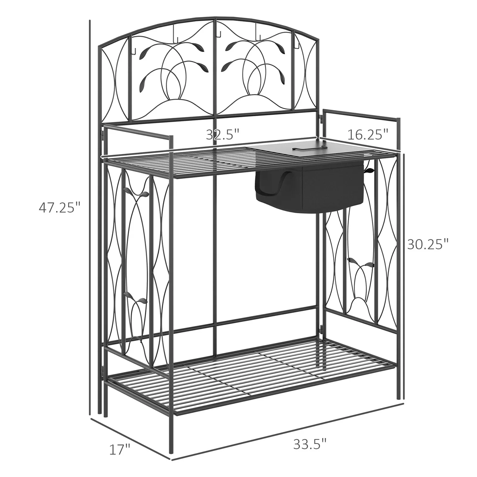 Garten-Metall-Pflanzentisch mi – Garden Bench Metal Bewertung und Preis