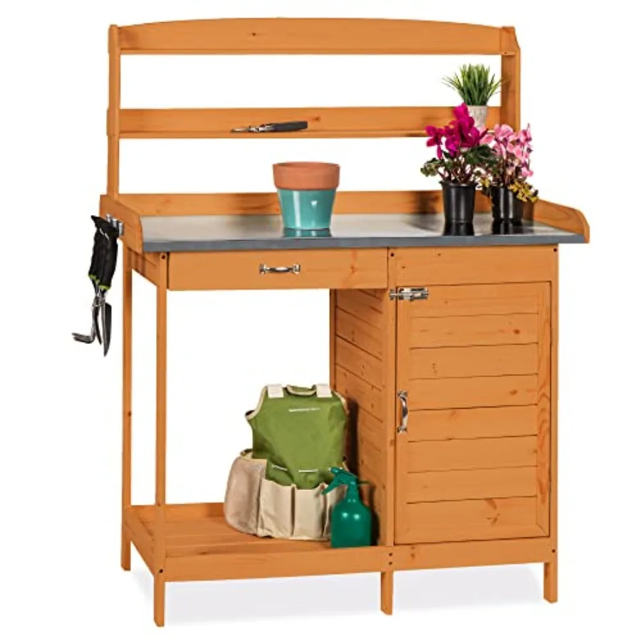 Garten-Arbeitsbank aus Holz fü – Garden Bench Metal Bewertung und Preis