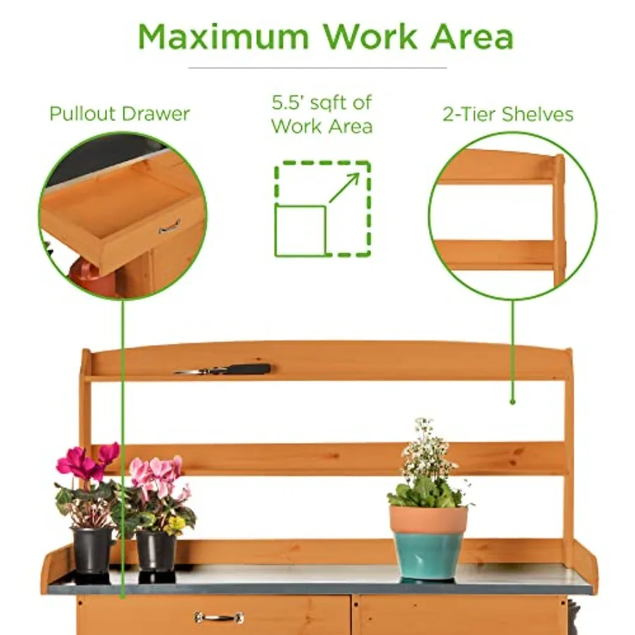 Garten-Arbeitsbank aus Holz fü – Garden Bench Metal Bewertung und Preis