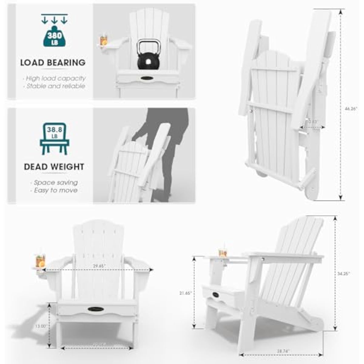 Klappbare Adirondack-Stühle 2e – Adirondack Chair Wood Bewertung und Preis