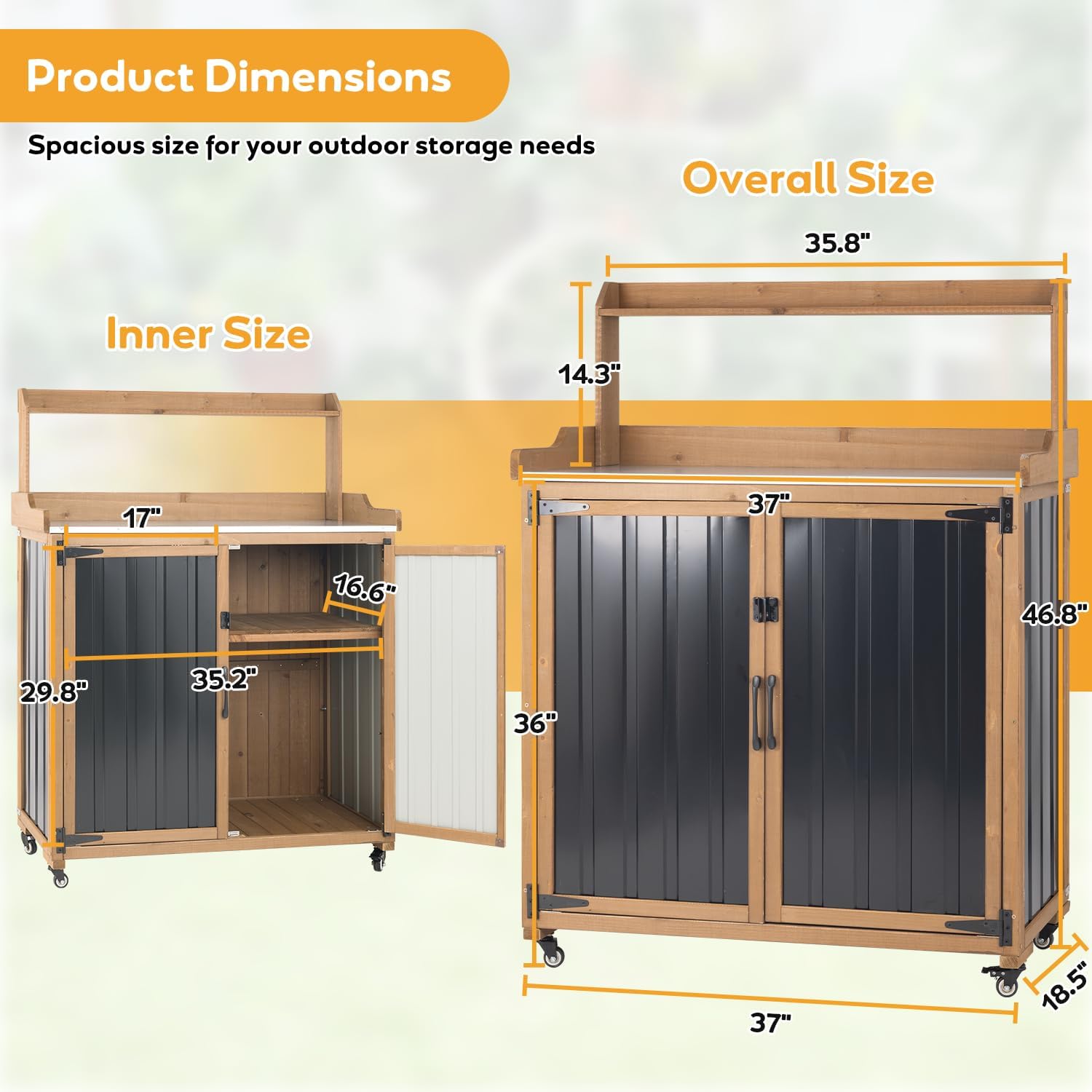 Pflanztisch mit Stauraum, absc – Garden Bench Metal Bewertung und Preis