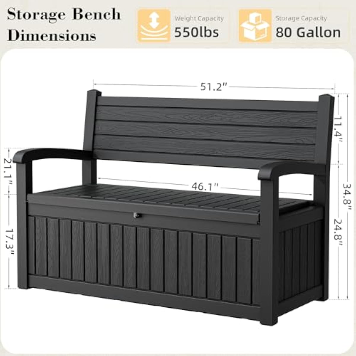 80-Gallonen Outdoor-Aufbewahru – Outdoor Furniture With Storage Bewertung und Preis