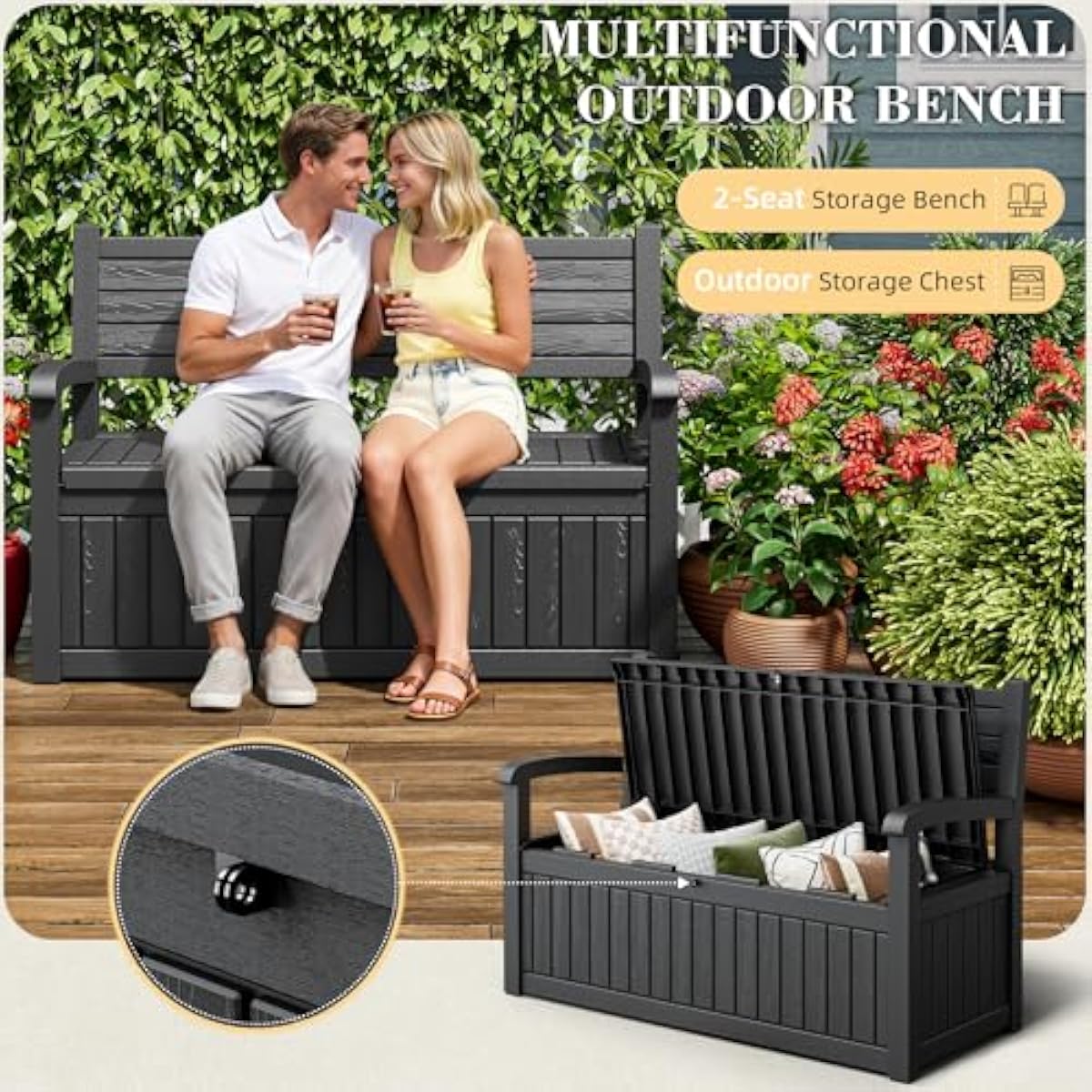 80-Gallonen Outdoor-Aufbewahru – Outdoor Furniture With Storage Bewertung und Preis