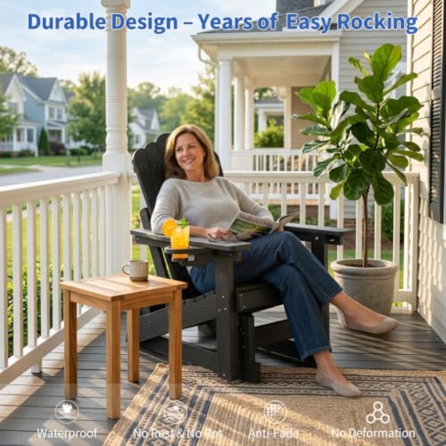 Outdoor HDPE Adirondack Glider – Adirondack Chair Wood Bewertung und Preis