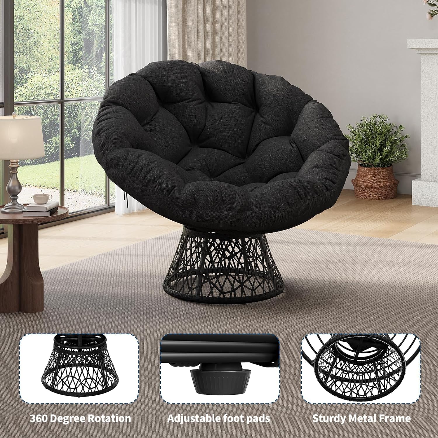 40 Zoll Papasan-Stuhl aus Weid – Outdoor Furniture Near Me Bewertung und Preis