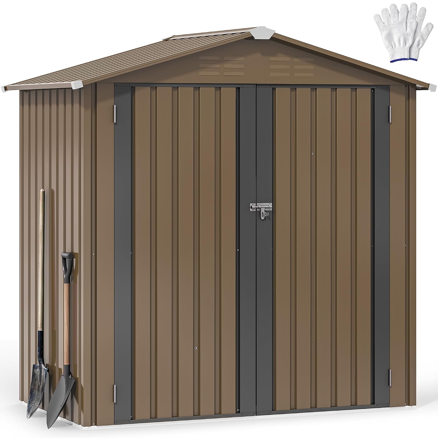 6x4ft Metall-Gartenhaus, wasse – Outdoor Furniture With Storage Bewertung und Preis