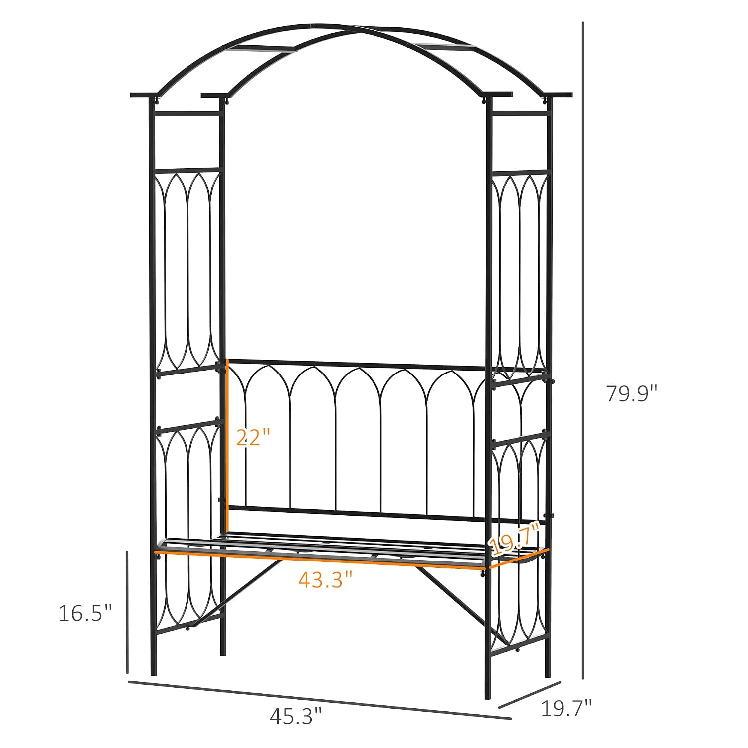 Metall-Gartenbogen mit Gartenb – Garden Bench Metal Bewertung und Preis