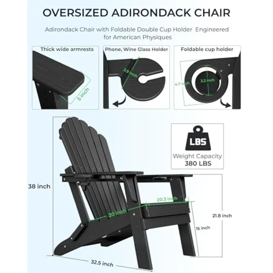 HDPE-Klappstuhl im Adirondack- – Adirondack Chair Wood Bewertung und Preis