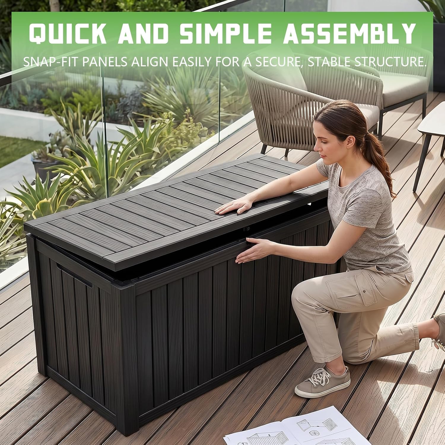 200-Gallonen abschließbare Kun – Outdoor Furniture With Storage Bewertung und Preis