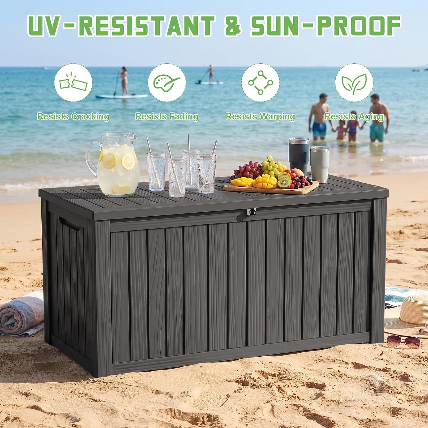 200-Gallonen abschließbare Kun – Outdoor Furniture With Storage Bewertung und Preis