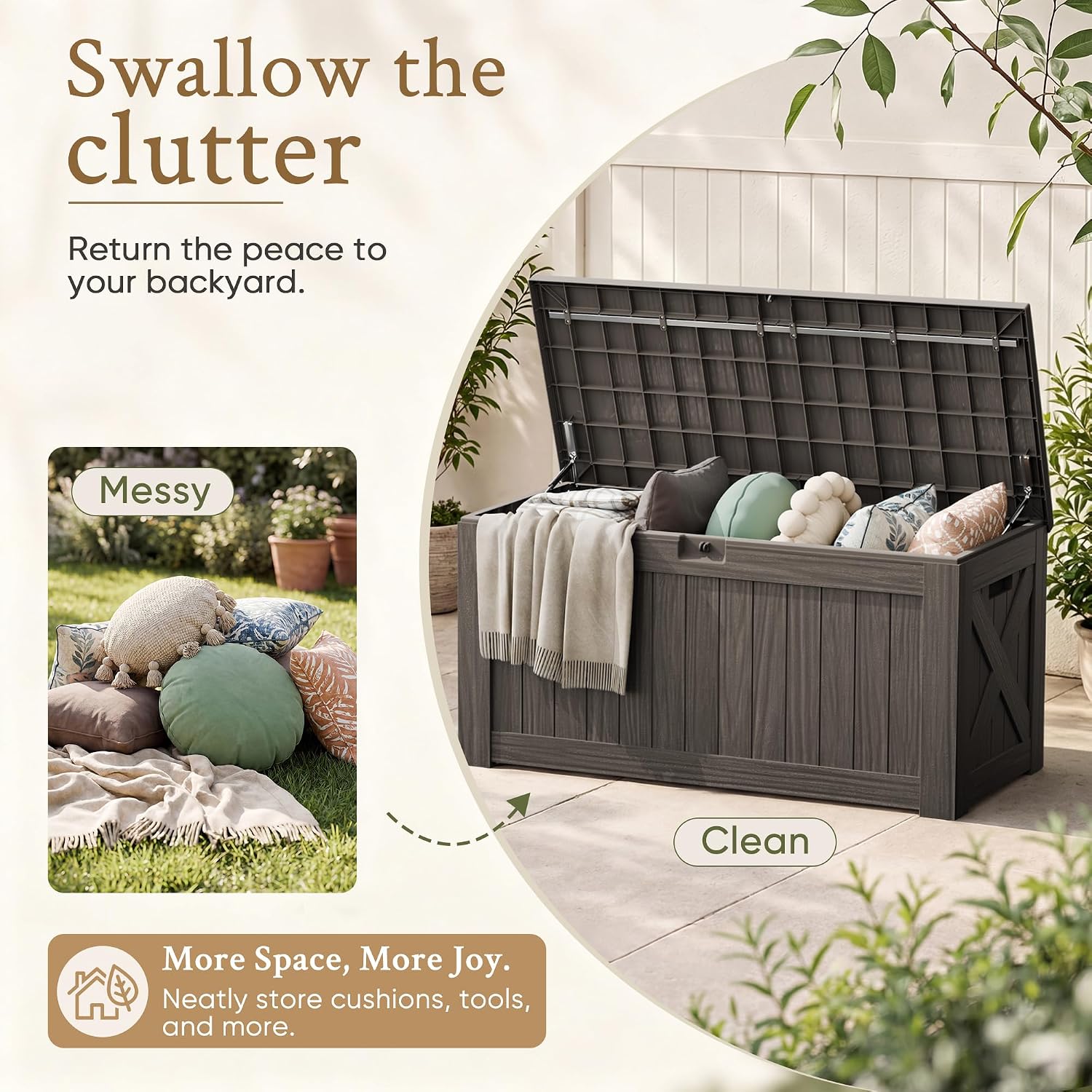 120 Gallonen Große Terrassenbo – Outdoor Furniture With Storage Bewertung und Preis