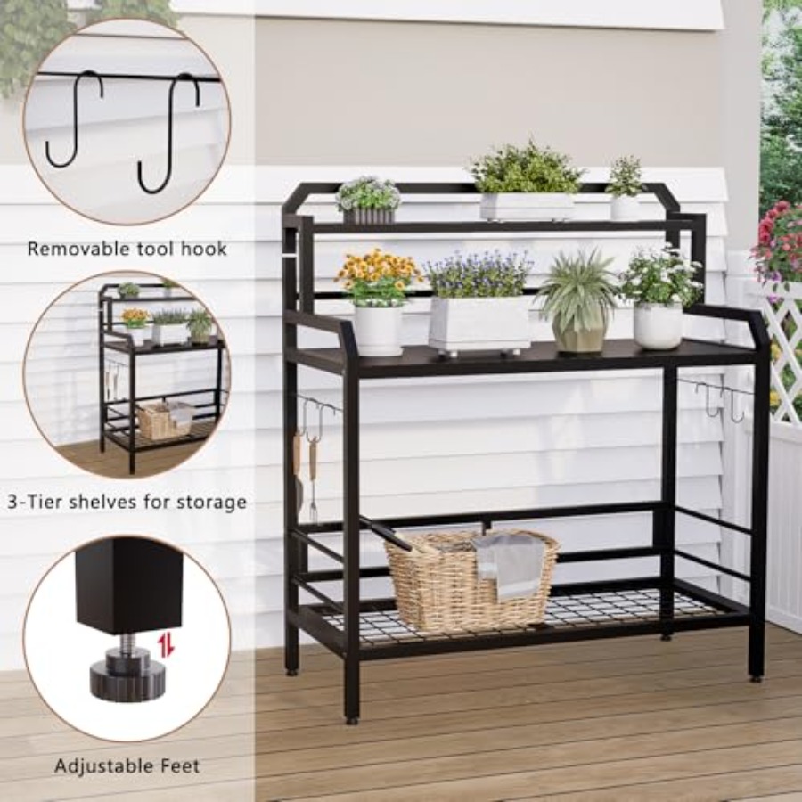 Outdoor-Metall-Pflanzentisch m – Garden Bench Metal Bewertung und Preis