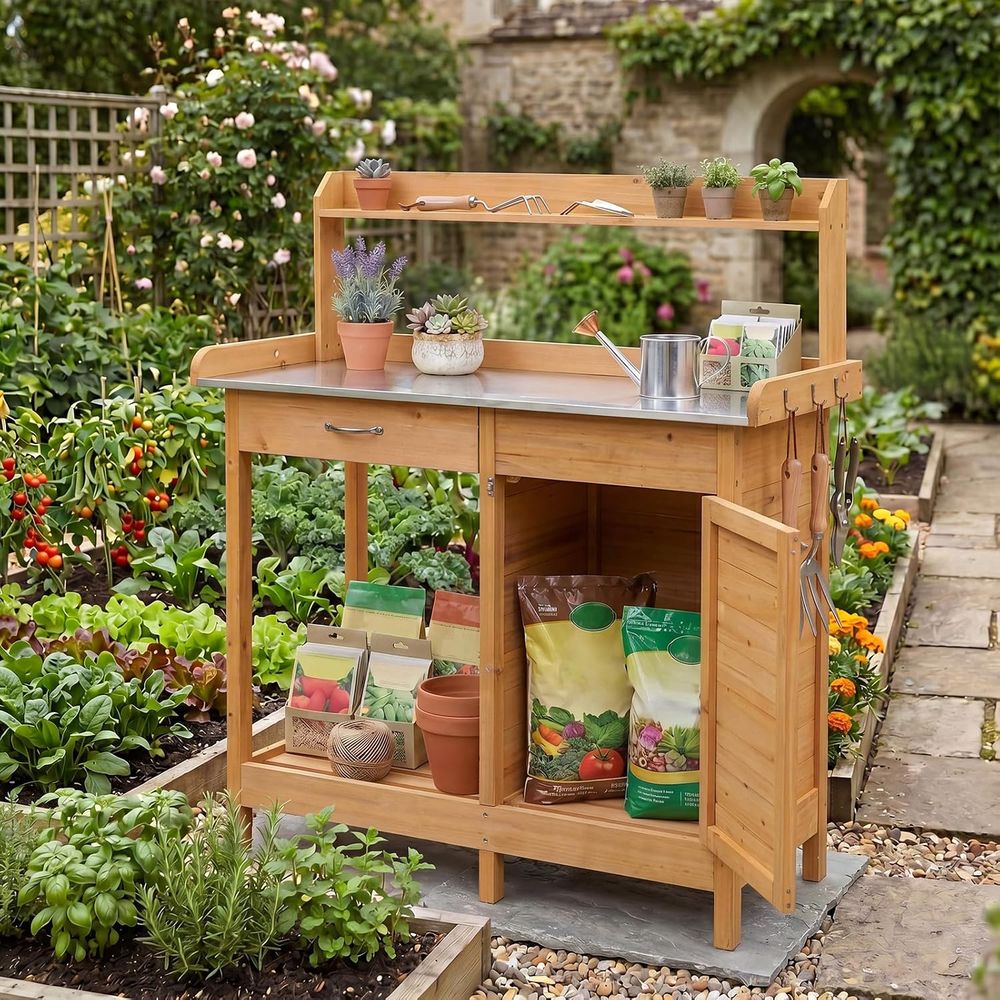 Outdoor-Pflanztisch aus Holz m – Garden Bench Metal Bewertung und Preis