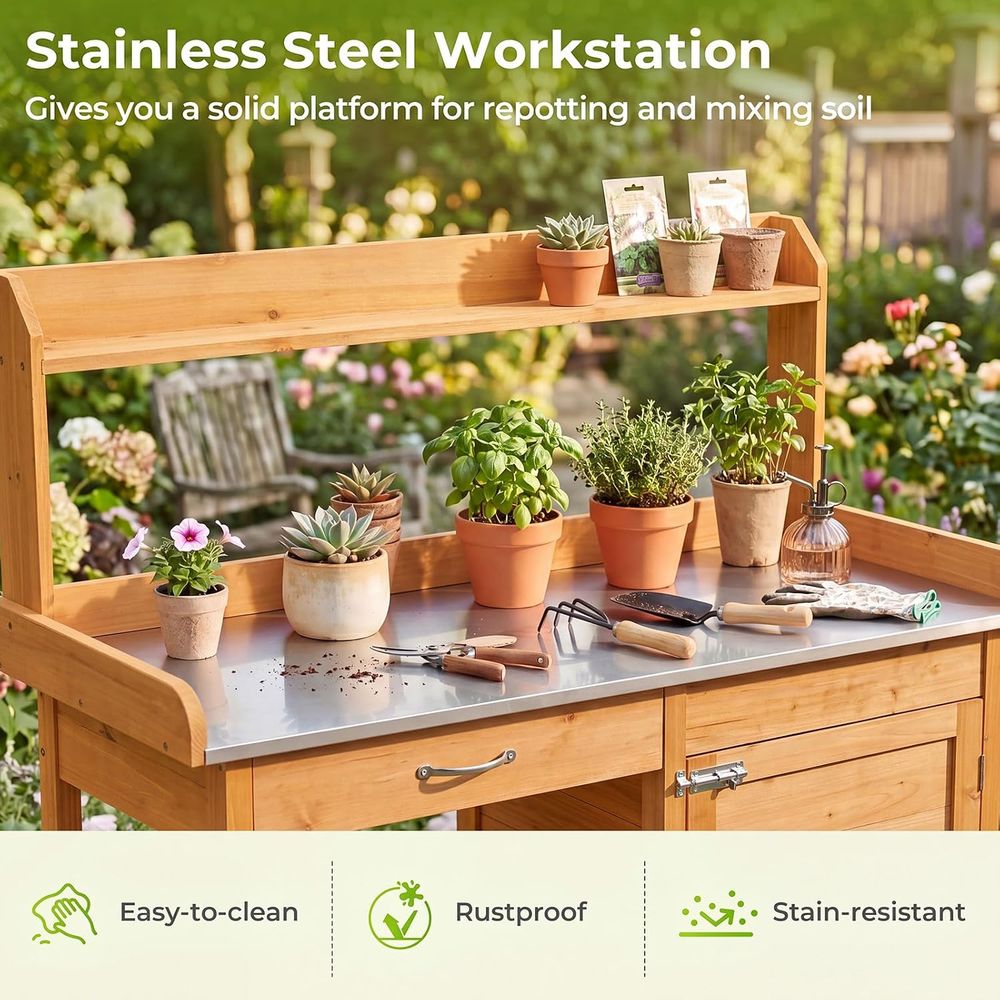 Outdoor-Pflanztisch aus Holz m – Garden Bench Metal Bewertung und Preis