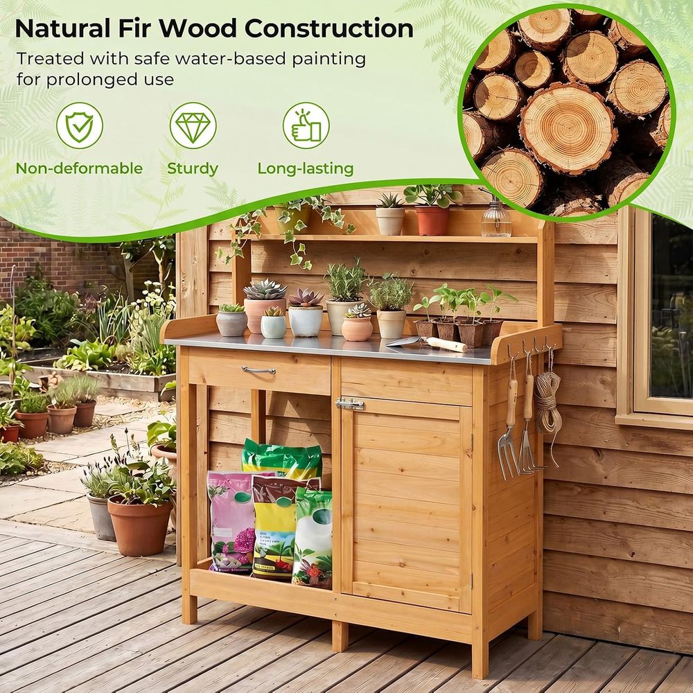 Outdoor-Pflanztisch aus Holz m – Garden Bench Metal Bewertung und Preis
