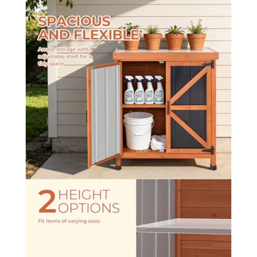 Gartenschrank aus Holz, 31,5