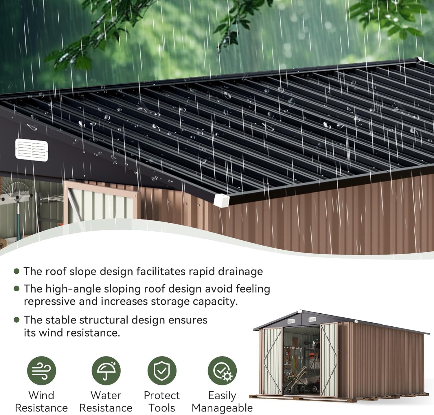12 x 10FT Outdoor-Lagerschuppe – Outdoor Furniture With Storage Bewertung und Preis
