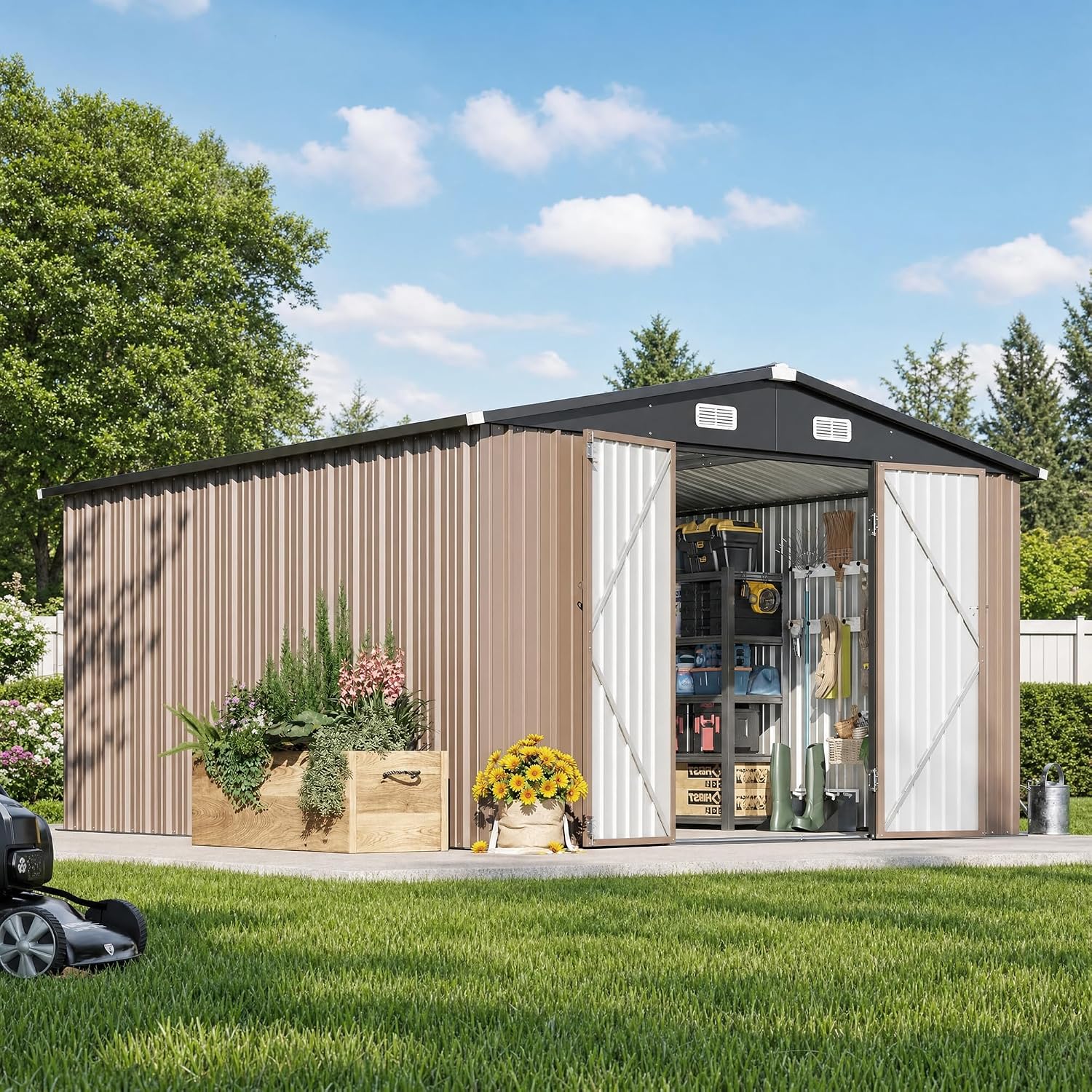 12 x 10FT Outdoor-Lagerschuppe – Outdoor Furniture With Storage Bewertung und Preis